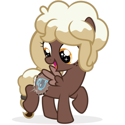 Size: 7000x7000 | Tagged: safe, artist:besttubahorse, oc, oc only, oc:sweet mocha, pegasus, pony, absurd resolution, cutie mark, cutiespark, female, filly, freckles, simple background, solo, transparent background, vector, younger