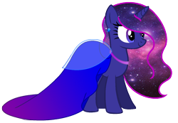 Size: 1200x830 | Tagged: safe, artist:duyguusss, oc, oc only, oc:galaxy, pony, unicorn, base used, clothes, dress, female, galaxy mane, mare, simple background, solo, transparent background