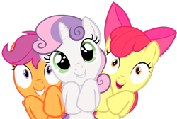 Size: 8142x5484 | Tagged: safe, artist:frownfactory, apple bloom, scootaloo, sweetie belle, earth pony, pegasus, pony, unicorn, .svg available, absurd resolution, cutie mark crusaders, female, filly, hearts and hooves day, simple background, svg, transparent background, vector