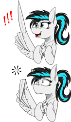 Size: 500x859 | Tagged: safe, artist:dangercloseart, oc, oc only, oc:danger close, pony, exclamation point, simple background, solo, style emulation, transparent background, wing hands