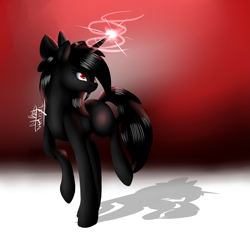 Size: 2449x2281 | Tagged: artist needed, source needed, safe, oc, oc only, oc:caki, pony, unicorn, magic, solo