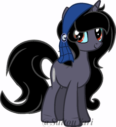 Size: 600x656 | Tagged: safe, artist:t-aroutachiikun, oc, oc only, oc:prince thanatos, oc:princess persephone, pony, unicorn, base used, female, mare, offspring, parent:king sombra, parent:princess luna, parents:lumbra, rule 63, simple background, solo, transparent background