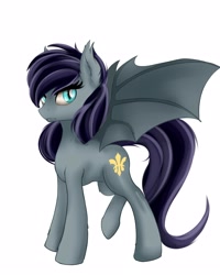 Size: 4000x5000 | Tagged: dead source, safe, artist:teta, oc, oc only, oc:mirage d'or argenta, bat pony, pony, absurd resolution, bat wings, solo