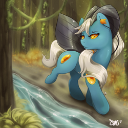 Size: 3000x3000 | Tagged: safe, artist:bean-sprouts, pony, crossover, earbuds, pokémon, ponified, solo, swampert