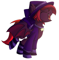 Size: 2010x2026 | Tagged: safe, artist:drawntildawn, oc, oc only, oc:love charm, bat pony, pony, clothes, eyes closed, open mouth, simple background, socks, solo, striped socks, transparent background