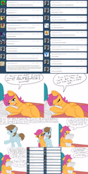 Size: 3266x6436 | Tagged: safe, artist:jake heritagu, scootaloo, pony, absurd resolution, ask pregnant scootaloo, bed, chip mint, comic, crying, pillow, pregnant, pregnant scootaloo, rain catcher