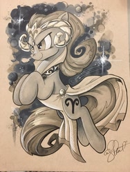 Size: 900x1200 | Tagged: safe, artist:andypriceart, pony, aries, solo, traditional art, zodiac