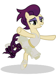 Size: 3339x4606 | Tagged: safe, artist:grypher, derpibooru exclusive, idw, high heel, earth pony, pony, absurd resolution, ballerina, bedroom eyes, clothes, female, heellerina, idw showified, lidded eyes, looking at you, mare, missing accessory, simple background, solo, transparent background, tutu, tutu cute, vector