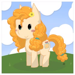 Size: 1549x1549 | Tagged: safe, artist:rockarboom, pear butter, pony, the perfect pear, solo