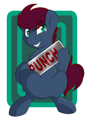 Size: 2132x3028 | Tagged: safe, artist:beardie, oc, oc only, oc:punch sideiron, earth pony, pony, badge