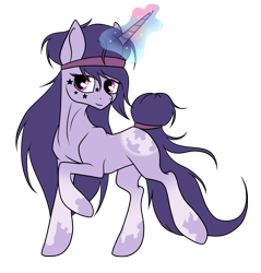 Size: 1280x1341 | Tagged: safe, artist:asklevee, oc, oc only, pony, unicorn, headband, simple background, solo, transparent background