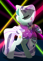 Size: 1200x1703 | Tagged: safe, artist:snow angel, coloratura, earth pony, pony, clothes, countess coloratura, eyes closed, female, mare, open mouth, singing, solo