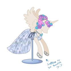 Size: 1600x1600 | Tagged: safe, artist:amerillarose, princess flurry heart, clothes, dress, mannequin