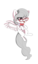 Size: 1200x2000 | Tagged: safe, artist:kameomia, oc, oc only, oc:silver, pegasus, pony, .psd available, bowtie, female, filly, glasses, simple background, solo, transparent background