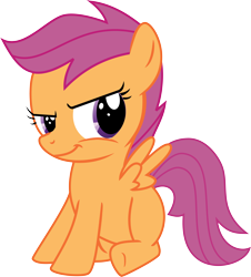 Size: 7348x8111 | Tagged: safe, artist:algonquinmaniac, scootaloo, .svg available, absurd resolution, simple background, smug, solo, transparent background, vector