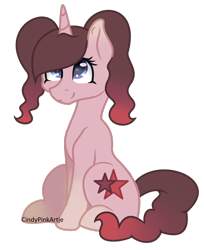 Size: 1024x1252 | Tagged: safe, artist:cindydreamlight, oc, oc only, pony, unicorn, female, mare, simple background, sitting, solo, transparent background