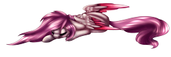 Size: 2700x912 | Tagged: safe, artist:immagoddampony, oc, oc only, pegasus, pony, female, mare, prone, simple background, sleeping, solo, transparent background