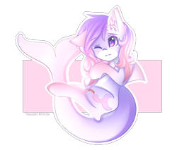 Size: 2000x1700 | Tagged: safe, artist:kurochhi, oc, oc only, oc:kalani, original species, shark pony, female, mare, one eye closed, solo