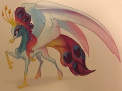 Size: 816x615 | Tagged: safe, artist:rebecca dart, queen novo, classical hippogriff, hippogriff, my little pony: the movie, the art of my little pony: the movie, concept art, female, solo, spoiler