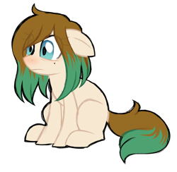 Size: 1024x1001 | Tagged: safe, artist:azure-art-wave, oc, oc only, oc:liv, earth pony, pony, female, floppy ears, mare, sick, simple background, sitting, solo, transparent background