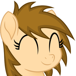 Size: 422x422 | Tagged: safe, artist:peahead, oc, oc only, oc:stellar winds, pony, my little pony: the movie, bust, eyes closed, female, happy, mare, movie accurate, portrait, simple background, smiling, solo, transparent background, vector