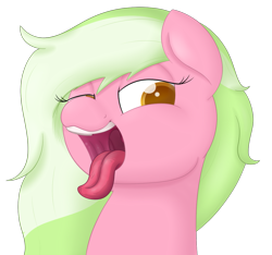 Size: 1125x1053 | Tagged: safe, artist:hartenas, oc, oc only, oc:sea foam, pony, looking at you, maw, mawshot, open mouth, simple background, solo, tongue out, transparent background