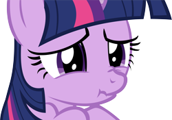 Size: 13434x9407 | Tagged: safe, artist:cyanlightning, twilight sparkle, unicorn twilight, unicorn, dragon quest, .svg available, absurd resolution, close-up, scrunchy face, simple background, solo, transparent background, vector