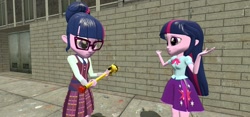 Size: 1280x600 | Tagged: safe, artist:n3onh100, sci-twi, twilight sparkle, equestria girls, friendship games, 3d, gmod, scepter, shrug, staff, twilight scepter, twolight