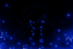 Size: 1024x683 | Tagged: safe, artist:starlyflygallery, oc, oc only, pegasus, pony, crying, night, solo, space, spread wings