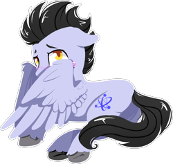 Size: 2112x2006 | Tagged: safe, artist:baldmoose, oc, oc only, oc:wing, pegasus, pony, blushing, shy, solo