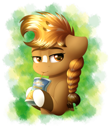 Size: 2600x3000 | Tagged: safe, artist:spirit-dude, oc, oc only, pony, capri sun, juice pouch, mare earth pony, solo