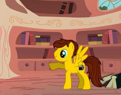 Size: 830x650 | Tagged: safe, artist:sb1991, oc, oc only, oc:film reel, pony, pony creator, golden oaks library, solo