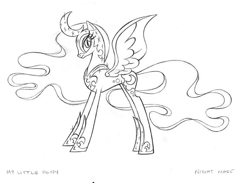 Nightmare Moon Coloring Page