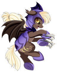 Size: 2152x2747 | Tagged: safe, artist:pridark, oc, oc only, oc:gilded oak, bat pony, armor, bat pony oc, commission, night guard, open mouth, simple background, solo, transparent background