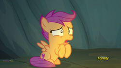 Size: 1920x1080 | Tagged: safe, screencap, scootaloo, pony, campfire tales, scared