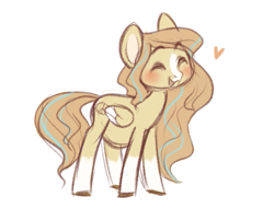 Size: 607x489 | Tagged: safe, artist:kapusha-blr, oc, oc only, pegasus, pony, happy, heart, solo