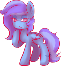 Size: 1943x2090 | Tagged: safe, artist:fuyonaemonilla, oc, oc only, oc:peppermint crunch, pegasus, pony, colored, female, mare, raised hoof, simple background, solo, transparent background