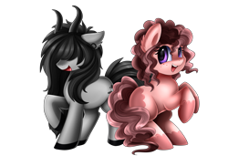 Size: 3509x2550 | Tagged: safe, artist:pridark, oc, oc only, pony, duo, simple background, transparent background