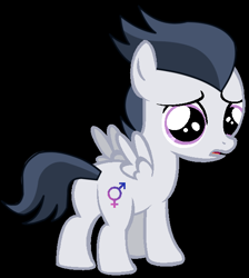 Size: 560x626 | Tagged: safe, rumble, pegasus, pony, black background, colt, cutie mark, male, simple background, solo