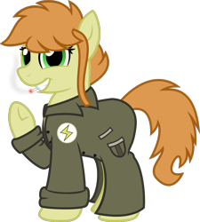 Size: 1082x1200 | Tagged: safe, artist:binkyt11, derpibooru exclusive, oc, oc only, oc:noir avery gumshoe, earth pony, pony, .svg available, 2018 community collab, cigarette, clothes, colored, derpibooru community collaboration, female, inkscape, lidded eyes, looking at you, mare, simple background, smiling, smoking, solo, svg, transparent background, trenchcoat, vector