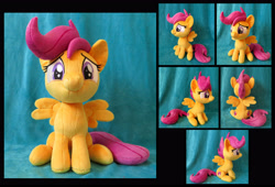 Size: 4970x3375 | Tagged: safe, artist:fireflytwinkletoes, scootaloo, pegasus, pony, parental glideance, absurd resolution, cute, cutealoo, female, filly, irl, photo, plushie, scootalove, sitting, solo