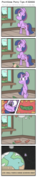 Size: 952x4570 | Tagged: dead source, safe, artist:jittery-the-dragon, twilight sparkle, twilight sparkle (alicorn), alicorn, pony, absurd resolution, behaving like a cat, comic, cucumber, food, hand, pointless pony tips, solo, space, wide eyes