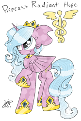 Size: 640x960 | Tagged: safe, artist:thepegasisterpony, idw, radiant hope, alicorn, alternate universe, female, hopecorn, princess, princess radiant hope, simple background, solo, transparent background