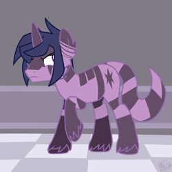 Size: 1688x1688 | Tagged: safe, artist:moonakart13, artist:moonaknight13, twilight sparkle, oc, oc:twilight night, angry, coat markings, grumpy, grumpy twilight, show accurate, solo, tail