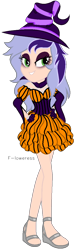 Size: 396x1254 | Tagged: safe, artist:fioweress, oc, oc only, oc:krystel, equestria girls, clothes, commission, costume, halloween, halloween costume, hat, holiday, simple background, transparent background, witch, witch hat