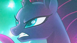 Size: 1136x640 | Tagged: safe, tempest shadow, pony, unicorn, my little pony: the movie, angry, broken horn, female, horn, mare, solo