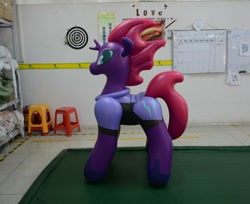 Size: 1122x917 | Tagged: safe, artist:arniemkii, tempest shadow, horse, pony, unicorn, my little pony: the movie, bootleg, broken horn, hongyi, inflatable, inflatable toy, irl, my little pony, photo