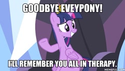 Size: 600x341 | Tagged: safe, edit, edited screencap, screencap, twilight sparkle, twilight sparkle (alicorn), alicorn, equestria games (episode), grammar error, image macro, meme, memeful.com, misspelling, spongebob squarepants, the algae's always greener