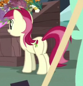 Size: 170x175 | Tagged: safe, screencap, roseluck, earth pony, pony, it isn't the mane thing about you, cropped, female, mare, plot, solo