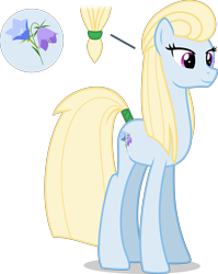 Size: 3000x3762 | Tagged: safe, artist:ambassad0r, oc, oc only, oc:nordic bell, earth pony, pony, .svg available, cutie mark, female, high res, inkscape, mare, ponyscape, ponytail, simple background, solo, tail wrap, tall, transparent background, vector